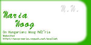 maria woog business card